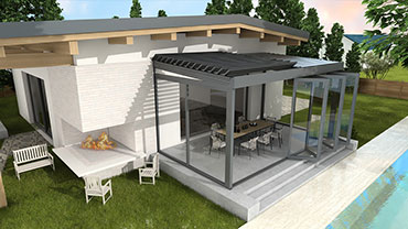 BR-08 Smooth Fold Glazed Wall