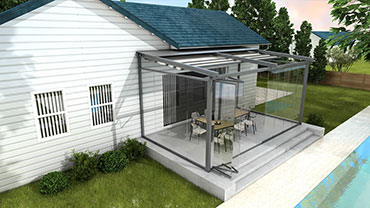 LT-01 Infinity Fold Single Glass Glazed Wall