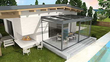 SR-03 Infinity Slide Single Glass Glazed Wall