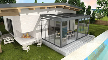 SR-04 Infinity Slide Double Glass Glazed Wall